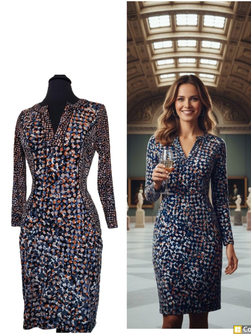 BCBGMAXAZRIA Dress size M 94% polyester, 6% spandex